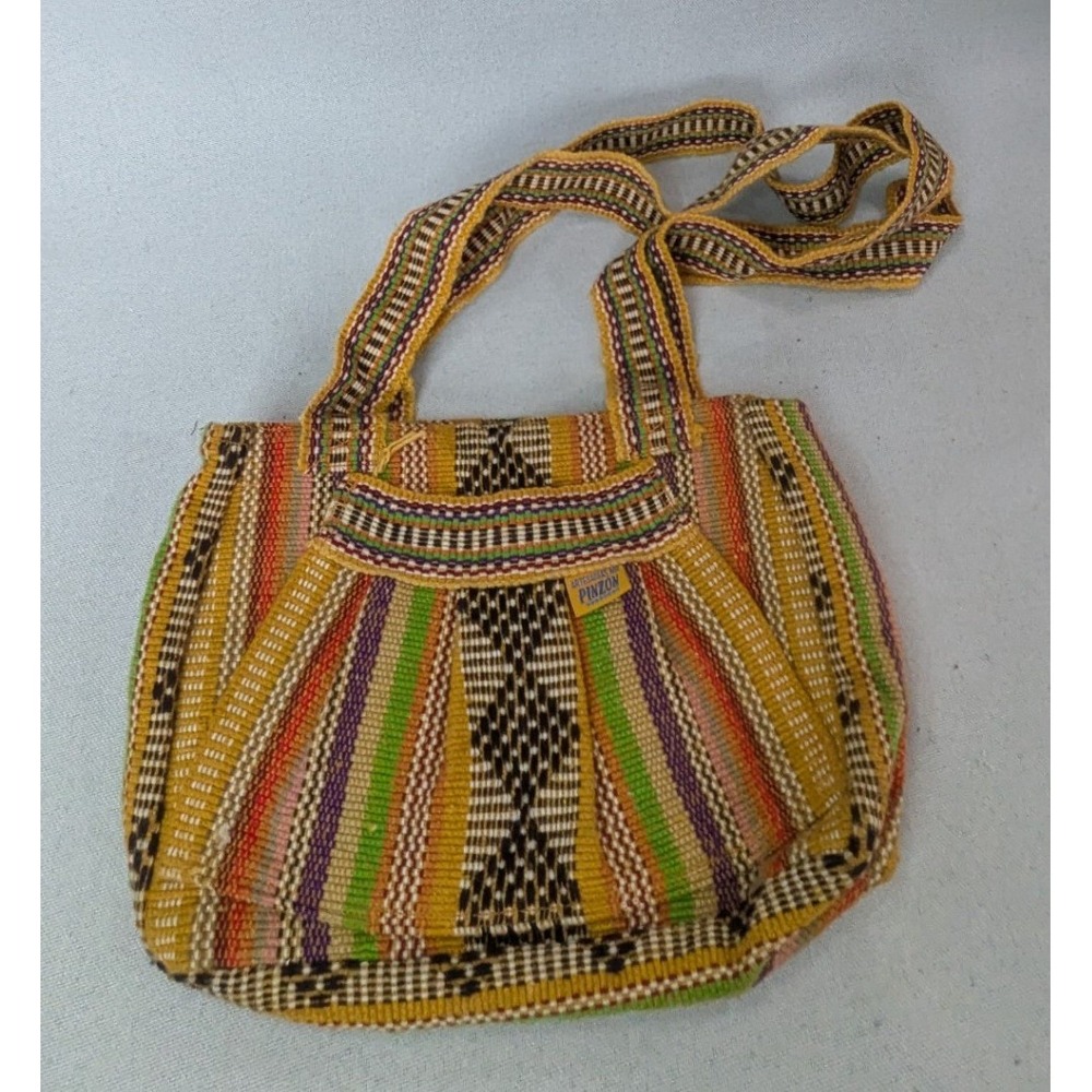 Artesanias MR Pinzon Woven Shoulder Bag Small Multicolor Excellent Boho Ethnic